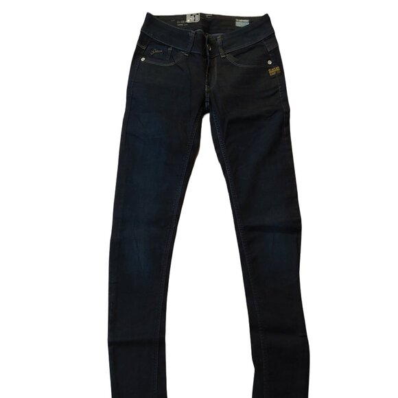 Retro Vintage G-Star Raw Lynn Skinny Comfort Comet Denim Jeans Pants Sz 25 NWT - Picture 1 of 14